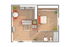 Genesee | 1-Bedroom Floorplan