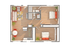 Nautilus | 2-Bedroom Floorplan