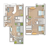 Alder Townhome | 2-Bedroom Floorplan