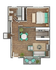 Omega 1x1 Floorplan
