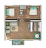 Omega 2x1 Floorplan