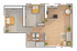 Meadow | 2-Bedroom Floorplan