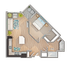 A2 | 1-Bedroom Floorplan