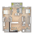 B6 | 2-Bedroom Floorplan