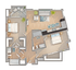 B7 | 2-Bedroom Floorplan