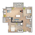 B8 | 2-Bedroom Floorplan