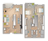 TH1 | 2-Bedroom Townhome Floorplan
