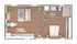 Oak | 1-Bedroom Floorplan