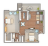 Redwood | 2-Bedroom Floorplan