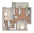 Sequoia | 2-Bedroom Floorplan