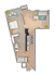 A4 | 1-Bedroom Floorplan