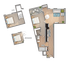 A4 Loft | 1-Bedroom Floorplan