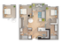 B10 Loft | 2-Bedroom Floorplan