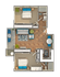 2 BR x 2 BA - A Floorplan