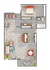 Rose | 1-Bedroom Floorplan