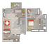 Iris | 1-Bedroom Floorplan
