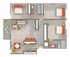 Sage | 3-Bedroom Floorplan