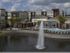 Dwell Nona Place, exterior, lake, fountain, 3 story building, sparkling blue swimming pool, club house