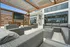 Outdoor pergola lounge at Seasons at River View Apartments in Pleasant Prairie, Wisconsin.
