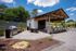 Outdoor TV lounge with comfortable seating at Echelon at Charlotte