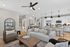 Living room at Echelon at Cary apartments
