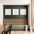 Chic apartment nook featuring a cozy plaid bench, elegant horse artwork, and modern decor.