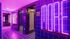 Hub Atlanta - Neon-Lit Corridor