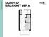 Compact Murphy Balcony VIP A floor plan at Hub Lexington featuring an efficient layout with kitchen, living area, and bathroom within 332 square feet.