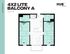 Modern 4X2 Lite Balcony A floor plan with four spacious bedrooms, sleek kitchen, and inviting common area, spanning 1023 sq ft at HUB Lexington.
