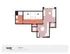 Efficient 2D floor plan for HUB Knoxville's 2X1 Pod A featuring two bedrooms, a cozy living area, and functional kitchen layout. Perfectly designed 639 sq ft space for modern living.