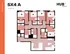 Modern floor plan of HUB Knoxville showcasing 5 bedrooms and 4 bathrooms with an open kitchen and living area, totaling 1588 sq ft.