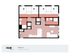 Modern floor plan for Hub Knoxville's 4X2 Pod + A layout, featuring four bedrooms, stylish kitchen with island, and cozy living area, covering 1011 sq ft.