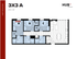 Modern 3-bedroom floor plan with spacious open living area, stylish kitchen, and 3 bathrooms in a 941 sq ft layout.
