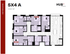 Expansive 5X4 A floor plan at Hub Tuscaloosa featuring 1383 sq ft with five bedrooms, open living space, and modern kitchen amenities.