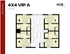 Modern 4x4 VIP A floor plan with 4 spacious bedrooms, each with a private bathroom and walk-in closet, centralized open living area, and kitchen. Total area 1116 SF at HUB Tuscaloosa.