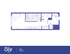Modern 1-bedroom apartment floor plan featuring an open-concept living area, a sleek kitchen, and convenient in-unit washer and dryer, 558 sq. ft.