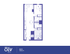 Modern 2-bedroom floor plan featuring open kitchen and living area in 905 sq. ft. layout, ideal for stylish living.