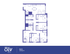Modern 5-bedroom, 3-bathroom floor plan featuring an open-concept kitchen and living area, ideal for comfortable living, 1277 sq ft.