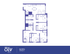 Modern 5-bedroom apartment floor plan with open-concept living area, spacious kitchen, and private primary suite, covering 1277 sq ft at Oliv Hetzel.
