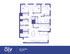 Elegant floor plan for 5x4 Lite VIP A featuring four bedrooms, a modern kitchen, spacious living area, and in-unit laundry, covering 1330 sq. ft.