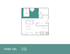 Modern studio apartment floor plan at Park Hill featuring a sleek open layout and efficient use of 403 sq ft.