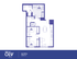 Modern 3-bedroom floor plan with open living area and kitchen, featuring 865 sq. ft. of stylish space at Oliv Hetzel.