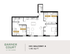 Garner Court floor plan of 3X2 Balcony A featuring 3 bedrooms, open living area, and modern kitchen, totaling 1,182 sq ft.