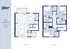 Elegant townhome floor plan labeled 'The Pier,' featuring 3 bedrooms and 3.5 baths. Includes open-concept living/dining area, modern kitchen, and spacious bedrooms.