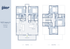 The Pier's elegant 5x5.5 Legacy A floor plan with 5 spacious bedrooms, 5.5 modern baths, cozy living room, and a stylish kitchen with dining area, featuring a covered porch, spread over two floors.