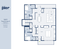 Elegant floor plan of The Pier Townhome A, boasting 9 bedrooms, 8.5 baths, a spacious living room, and a contemporary kitchen on the first floor.