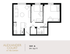 Inviting floor plan of Alexander Court featuring 2 bedrooms, a cozy living area, and a functional kitchen spread over 591 sq ft.