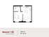 Efficient 1-bedroom floor plan at Beaver Hill featuring a cozy living area and modern kitchen, totaling 501 sq ft.