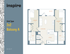 Inspire apartment floor plan featuring 2 bedrooms, 2 baths, open living area with balcony access, modern kitchen, and ample storage, 852 sq ft.