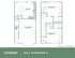 Chic 2x2.5 townhome floor plan 'Newberry' with spacious living room, modern kitchen, and two cozy bedrooms, ideal for stylish living.